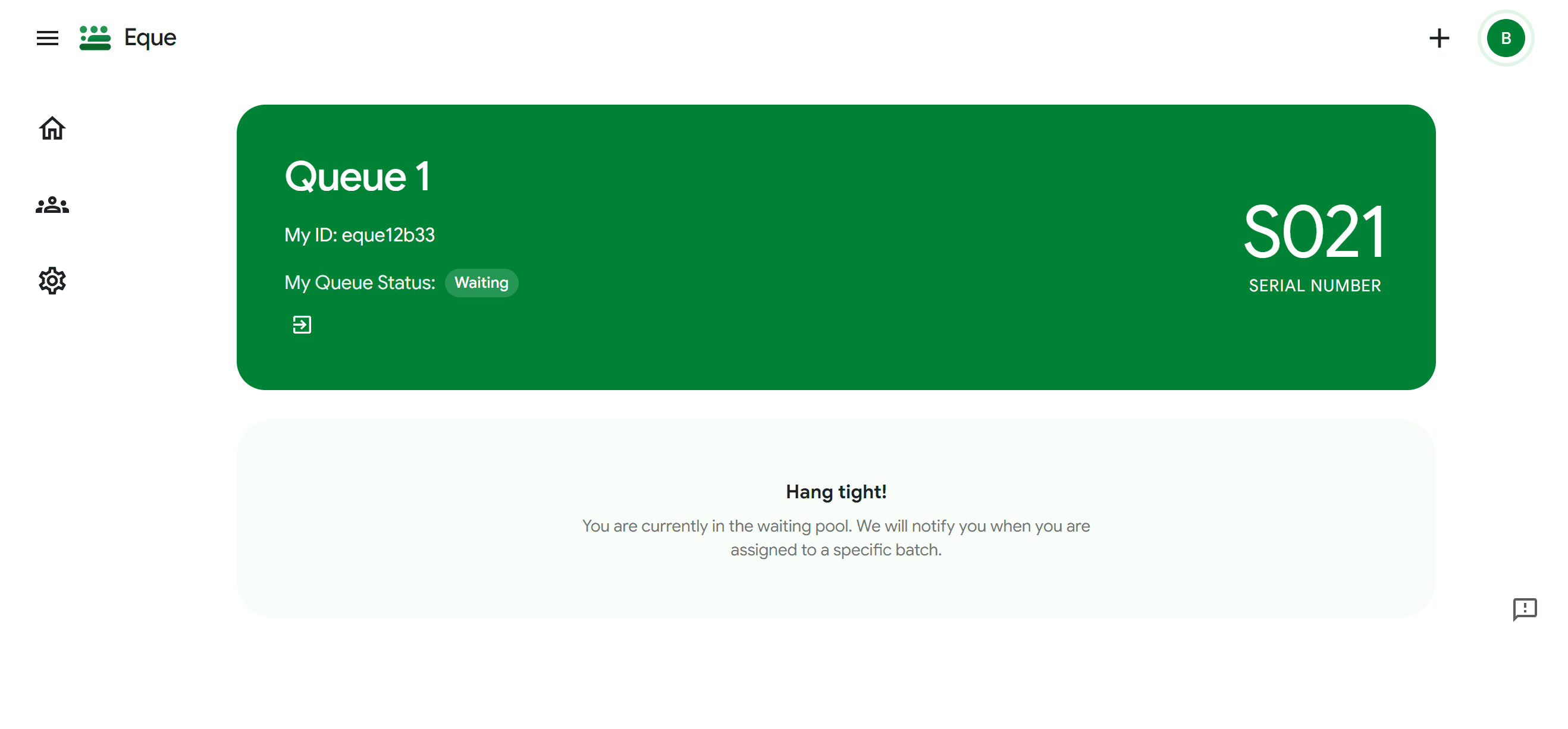 Participant Dashboard Mockup